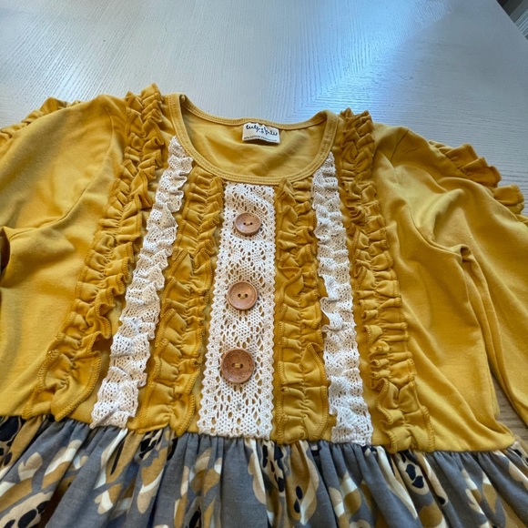 TuTu & Lulu, lace and ruffled Dress @ matching pants in Sz 7-8 - Picture 3 of 9